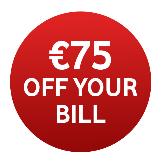 Get €75 Bill Credit