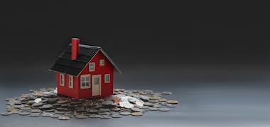 house surrounded money
