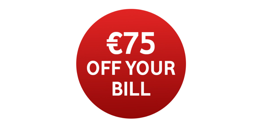 Vodafone €75 bill credit